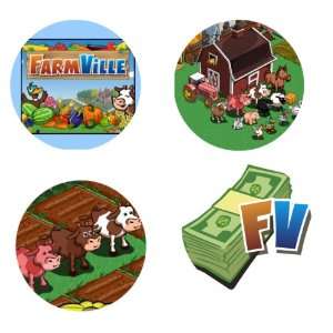  Set of 4 Farmville 1.25 Badge Pinback Button Everything 