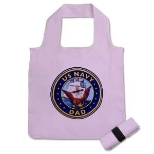  Reusable Shopping Grocery Bag Lavendar US Navy Dad Emblem 