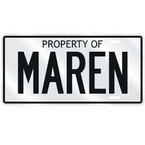  NEW  PROPERTY OF MAREN  LICENSE PLATE SIGN NAME Kitchen 