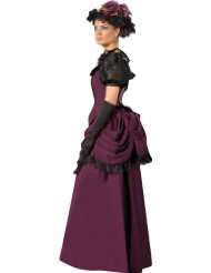 Womens Small 19th Century Purple Victorian Dress