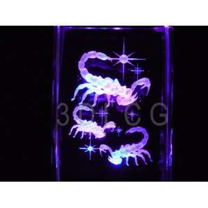  Scorpions 3D Laser Etched Crystal 