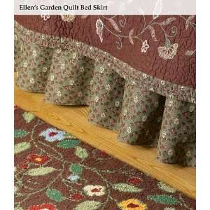  Queen Ellens Floral Garden Cotton Bed Skirt