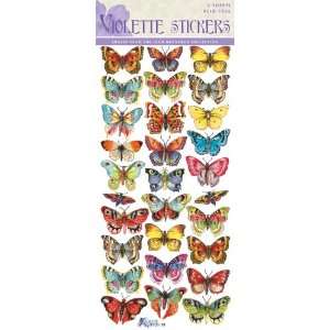  Violette Stickers Mini Bright Butterflies