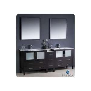  Fresca FVN62 361236WH UNS 84 Modern Double Sink Bathroom 