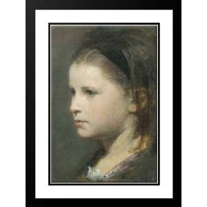  Head of a Young Girl 20x23 Framed and Double Matted Art 