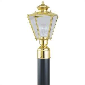  Post Top Lantern in Antique Solid Brass with Optional 