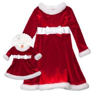  Dollie & Me Girls 7 16 Mrs Claus Holiday Dress Clothing