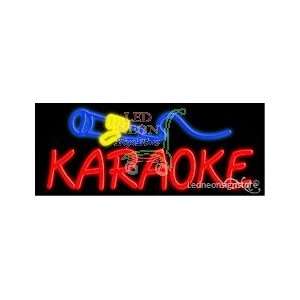   Karaoke Logo Neon Sign 13 Tall x 32 Wide x 3 Deep 