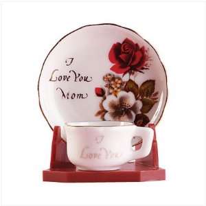 LOVE YOU MOM CUP & SAUCER