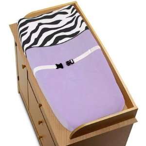  Purple Funky Zebra Changing Pad Cover by JoJo Designs 
