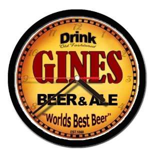  GINES beer and ale cerveza wall clock 