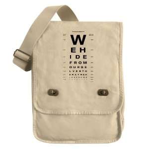   Field Bag Khaki Optometrist Opthamologist Eye Chart 