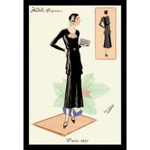  Modeles Originaur Layered Black Dress   Paper Poster (18 