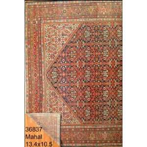  10x13 Hand Knotted Mahal Persian Rug   105x134
