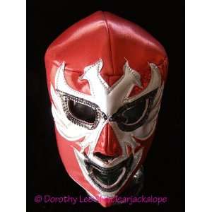    Lucha Libre Wrestling Halloween Mask Dos Caras red 