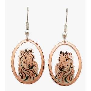  Copper Earrings   Horsehead Jewelry