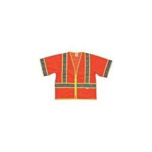  ML KISHIGO 1243/5X Safety Vest, Cl 3, Orange, 5XL
