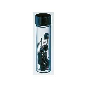 Fisherbrand Clear Glass Threaded Vials with Closures Attached, 6 DR 