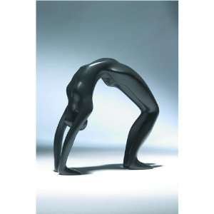   Yoga Black Yoga Figurine in Wheel (Chakrasana) 