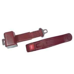  2 Point Retractable Lap Seat Belt, Maroon, with Rigid 
