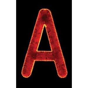  Lighted Holiday Display 1563 Red A Red Capital Letter A 