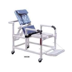  Lumex PVC Reclining Rolling Shower Chair with Adjustable 