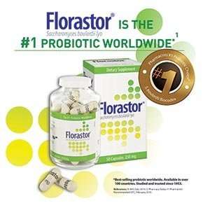  Florastor Probiotic 250 Mg, 2 Bottles, 100 Capsules Total 