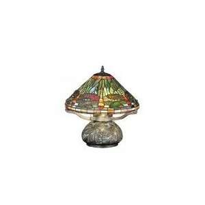  17H Mosaic Dragonfly Table Lamp