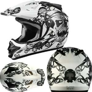  AFX Youth FX 18Y Skull Full Face Helmet Medium  White 
