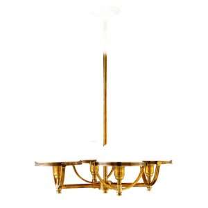   Collection   Four Light Chandelier, Aged Brass