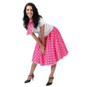  50s Pink Sock Hop Rock n Roll Fancy Dress Costume 