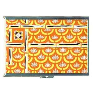 KL 1960s or 70s MOD WALLPAPER 25 ID CREDIT CARD WALLET CIGARETTE CASE 