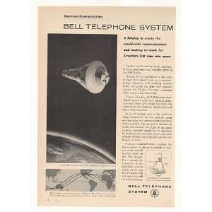  1960 Bell Telephone Project Mercury Space Capsule Print Ad 