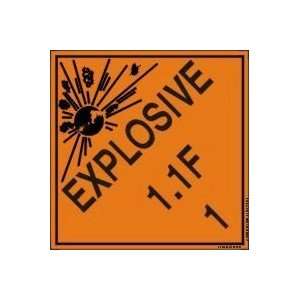   DOT Labels EXPLOSIVE 1.1F (W/GRAPHIC) 4 x 4