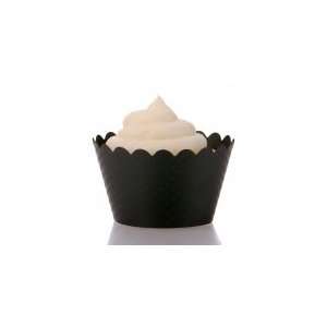  Emma Black Cupcake Wrappers (12 Wraps) 