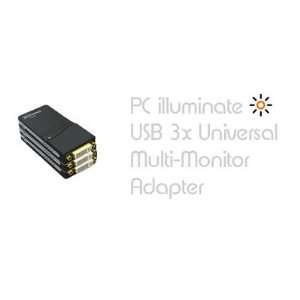 PC Illuminate 3x Multi Monitor Triple LCD USB Adapter   Run 3 Monitors 