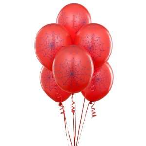  Red with Blue Spider Webs 11 Matte Balloons (6 count 