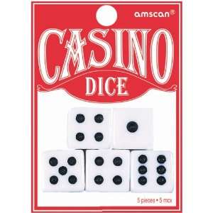  653432   Casino Playing Dice 5/Pkg 