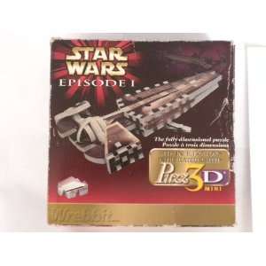  Puzz 3D Mini Star Wars Episode I Sith Infiltrator Toys 