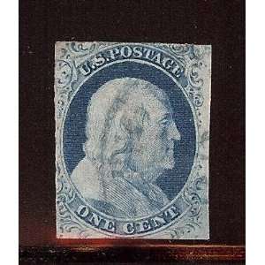  Scott #9, Pos72R1L Used 1851 Issue Type IV Everything 