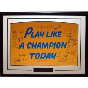   Irish Play Like A Champion Framed Autographed Poster