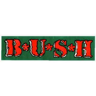  Bush   Mash Army Style Logo   Red on Green   Sticker 