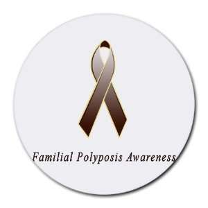  Familial Polyposis Awareness Ribbon Round Mouse Pad 