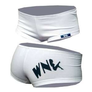  WNK Wear Logo Ladies Booty Shorts White (SizeM) Sports 