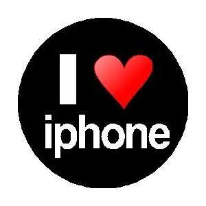  I LOVE / HEART IPHONE 1.25 Pinback Button Badge / Pin 