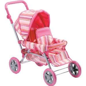  Deluxe Doll Twin Stroller Adjustable Handle Foldable High 