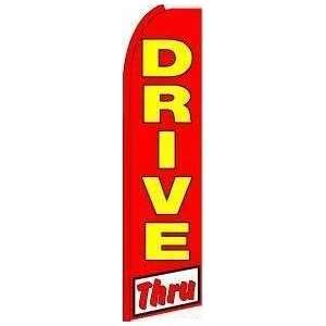  DRIVE THRU X Large Swooper Feather Flag 