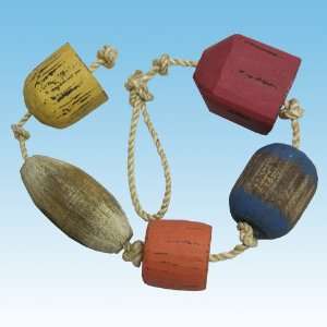  Wooden Buoys on a Rope 37   Wooden Floats & Buoys 