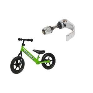 Strider PREbike Balance Running Bike in Green with Multi Child Quick 