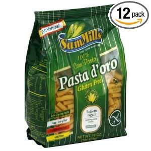 Pasta D Oro Gluten Free Tubetti Rigati, 16 ounces (Pack of12)  